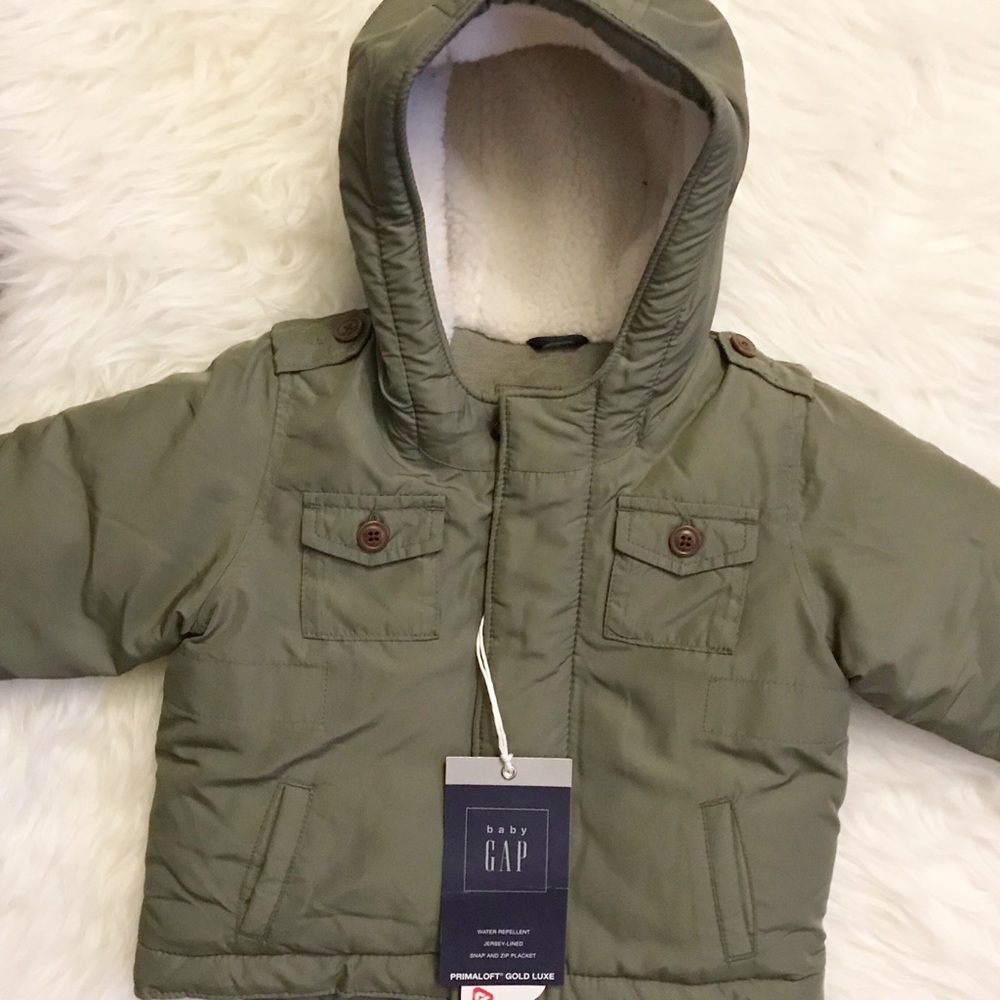 NWT! Baby gap kids olive green parka winter coat